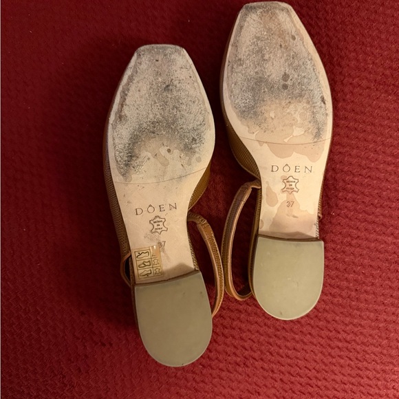 Doen Chloe Slingback In Oak Faux Lizard - Picture 5 of 9